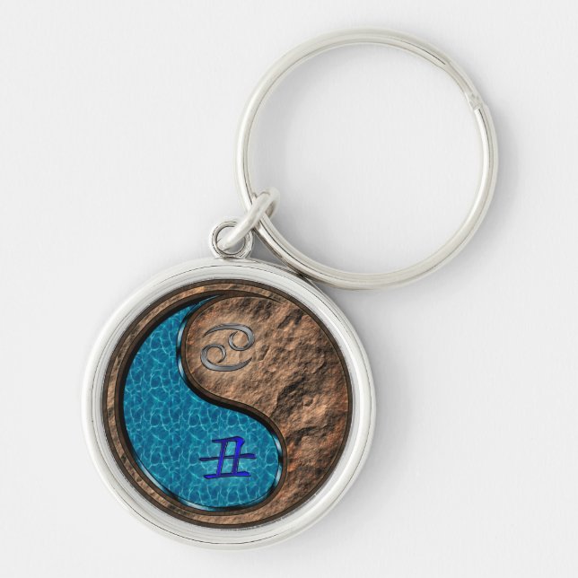Cancer & Earth Ox Keychain (Front)