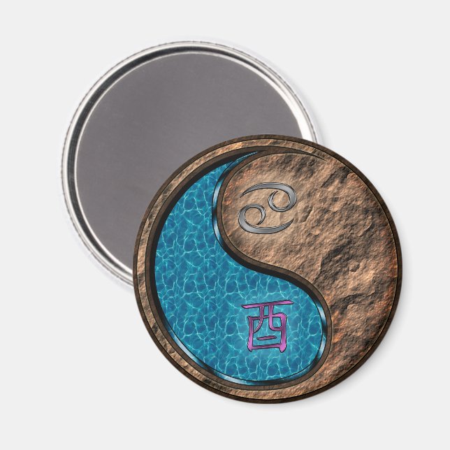 Cancer & Earth Rooster Magnet (Front/Back)