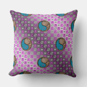 Cancer & Earth Rooster Throw Pillow