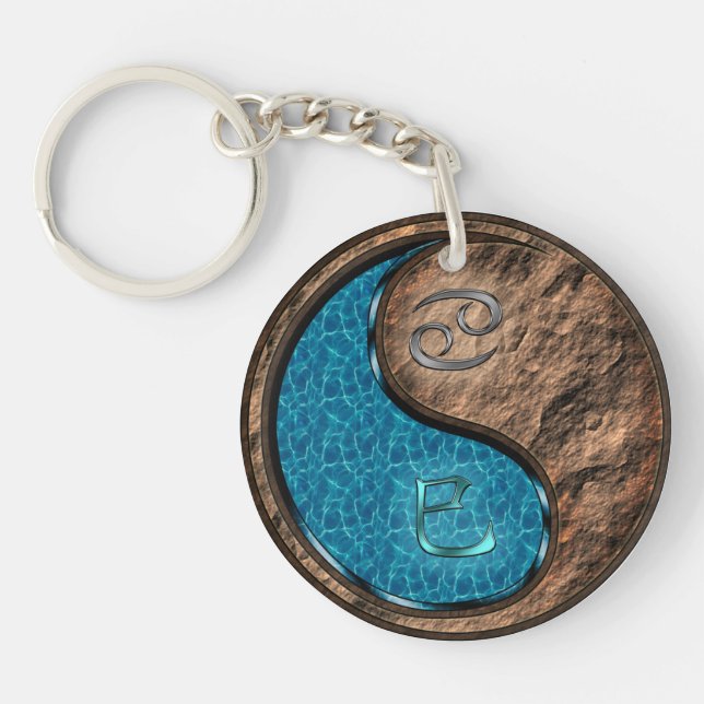 Cancer & Earth Snake Keychain (Front)
