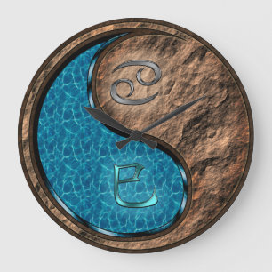Cancer & Earth Snake Large Clock