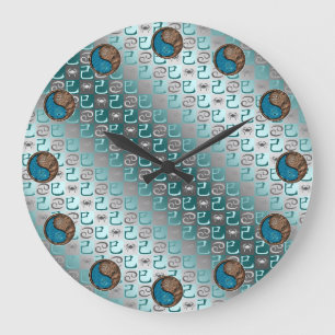 Cancer & Earth Snake Large Clock