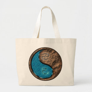 Cancer & Earth Snake Large Tote Bag