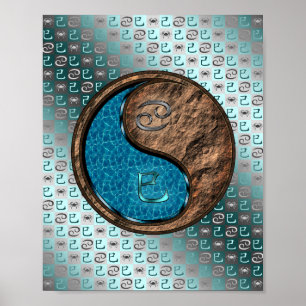 Cancer & Earth Snake Poster