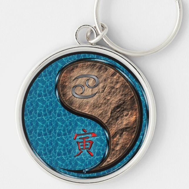 Cancer & Earth Tiger Keychain (Front)