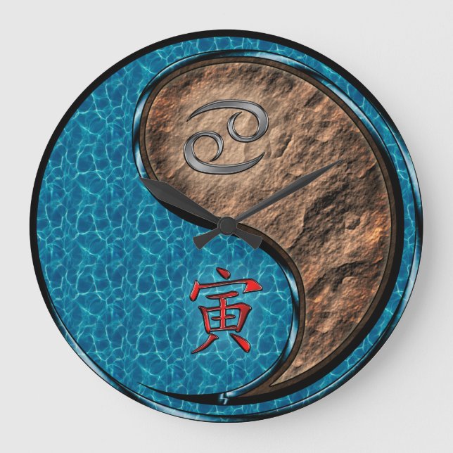 Cancer & Earth Tiger Large Clock (Front)