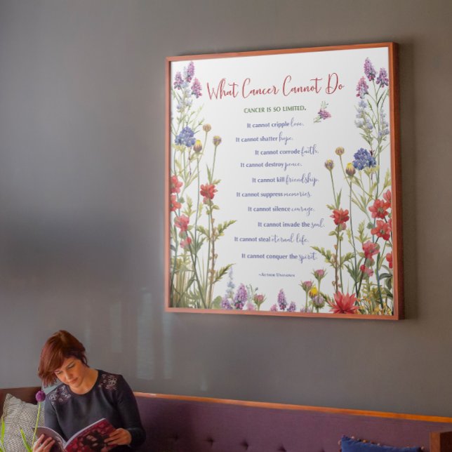 Cancer Encouragement Wildflowers Canvas Print (Creator Uploaded)