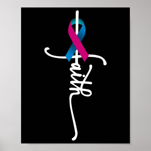 Cancer Faith Thyroid Cancer Awareness Support  Poster (Front)