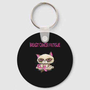 Cancer Fatigue Cat Keychain