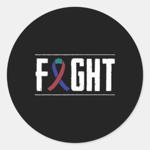 Cancer Fight Cancer Ribbon 12 Classic Round Sticker
