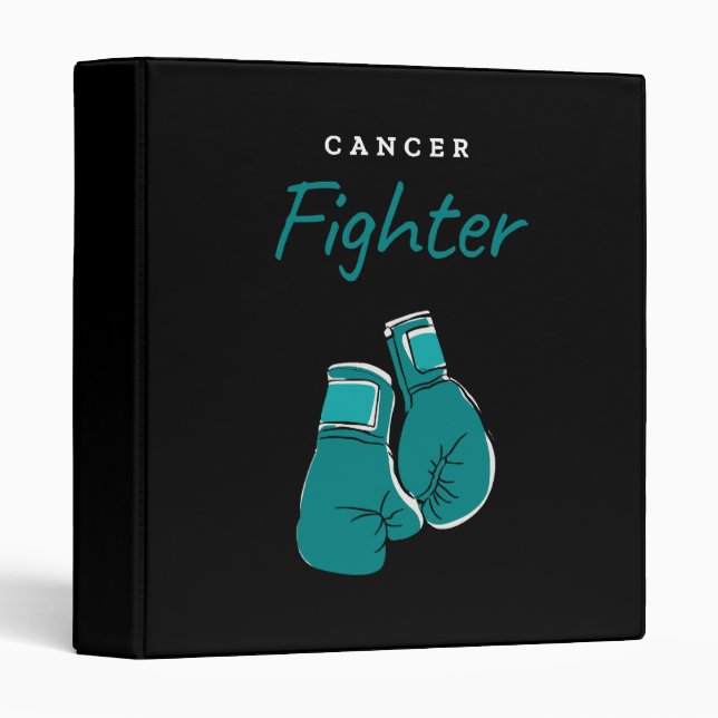 cancer fighter, teal binder (Front/Spine)