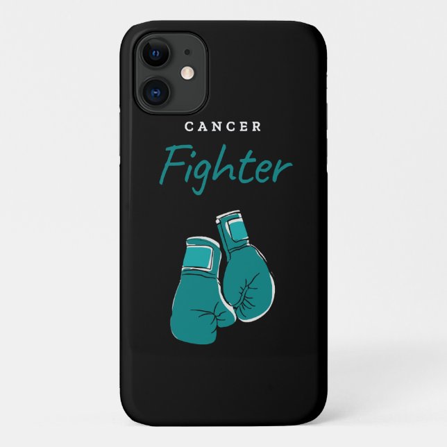 cancer fighter, teal Case-Mate iPhone case (Back)