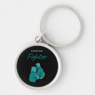 cancer fighter, teal keychain