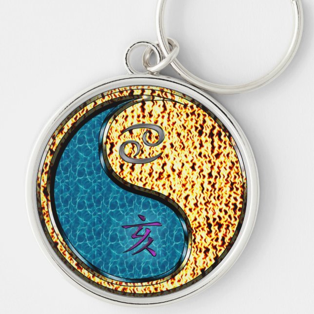 Cancer & Fire Boar Keychain (Front)