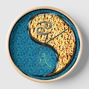 Cancer & Fire Dog Clock