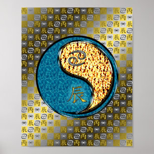 Cancer & Fire Dragon Poster