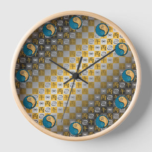 Cancer & Fire Horse Clock