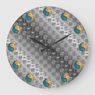Cancer & Fire Rabbit Large Clock