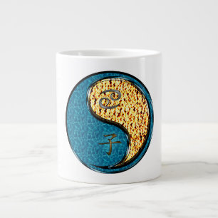 Cancer & Fire Rat Large Coffee Mug