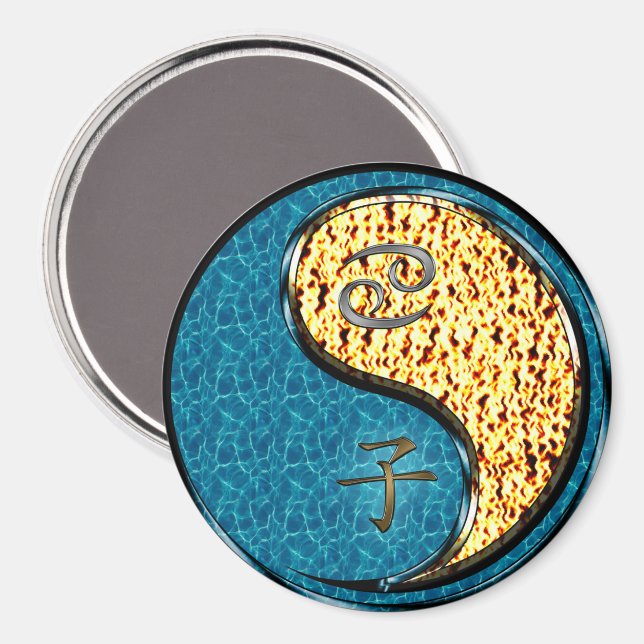 Cancer & Fire Rat Magnet (Front/Back)