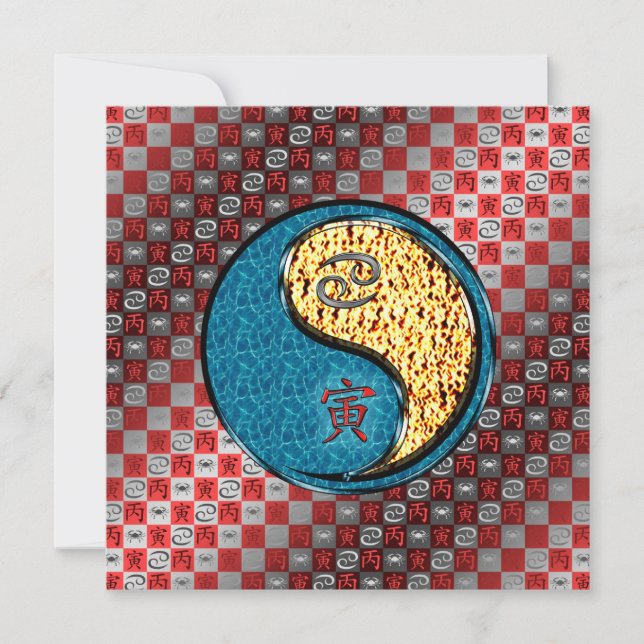 Cancer & Fire Tiger Card (Front)