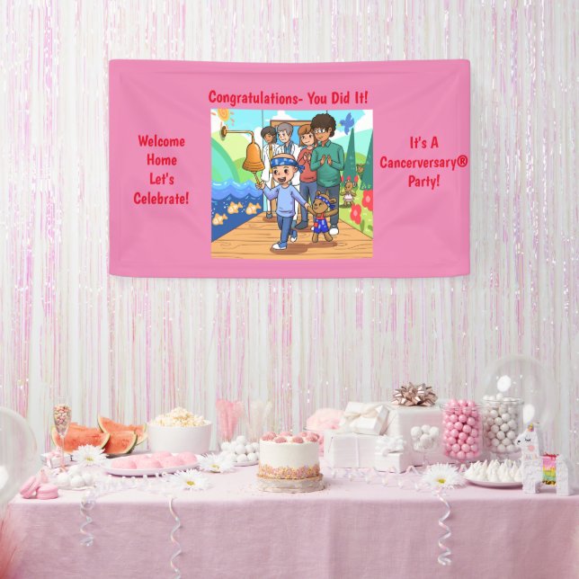 Cancer Free Anniversary Party Vinyl Banner (Party)