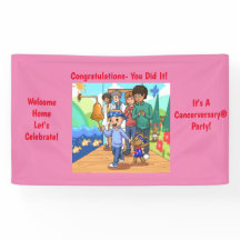 Cancer Free Anniversary Party Vinyl Banner