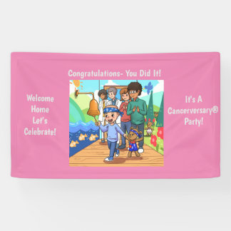 Cancer Free Anniversary Party Vinyl Banner