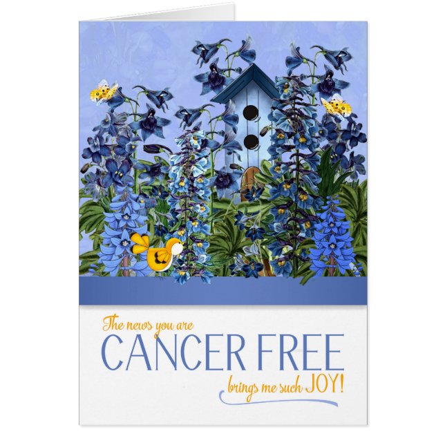 Cancer Free Brings Me Joy Blue Larkspur (Front)
