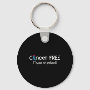 Cancer Free- Thyroid Cancer Support Ribbon  Keychain