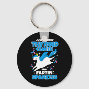 Cancer Fun Unicorn Farting Sparkles Keychain