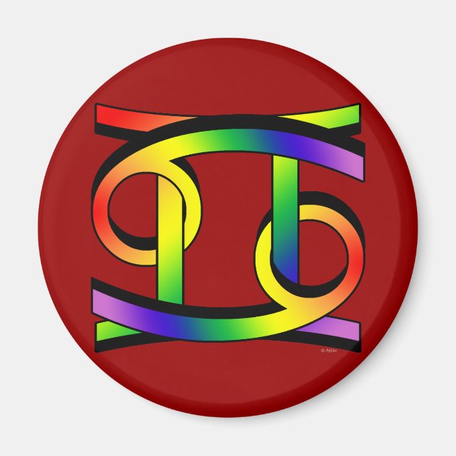 Cancer & Gemini GLBT Magnet (Front)