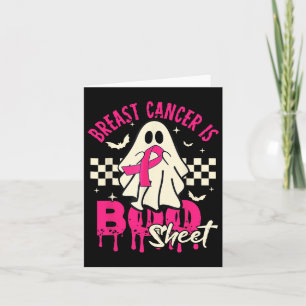 Cancer Ghost Halloween Breast Cancer Awareness Card