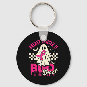 Cancer Ghost Halloween Breast Cancer Awareness Keychain