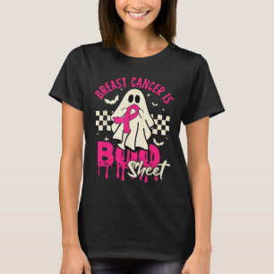 Cancer Ghost Halloween Breast Cancer Awareness T-Shirt