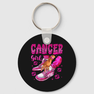 Cancer Girl Birthday Black Women Sneakers Zodiac B Keychain