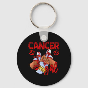 Cancer Girl Birthday Women Sneakers Zodiac Sign Keychain