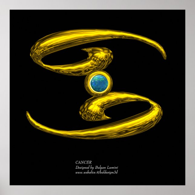 CANCER/ GOLD ZODIAC BIRTHDAY SIGN (Front)