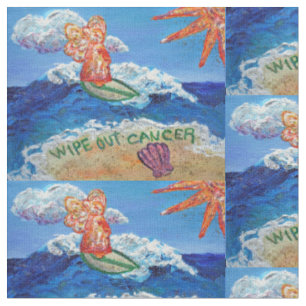 Cancer Guardian Angel Art tissu
