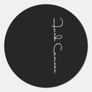 Cancer hate cancer breast cancer awareness classic round sticker