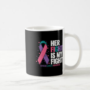 Cancer Her Fight My Fight Thyroid Cancer Awareness Coffee Mug