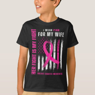 Cancer Her Fights Is My Fights Wear Pink Support W T-Shirt