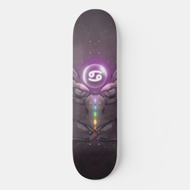 Cancer Horoscope Symbols Skate Board (Front)