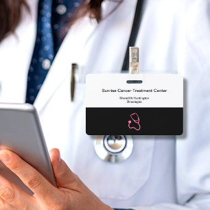 Cancer Hospital Oncologist Medical Name ID Badge