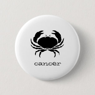Cancer in black 2 inch round button