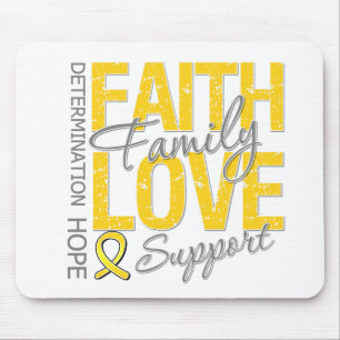 Cancer Inspiring Slogan Collage Childhood Cancer Mouse Pad