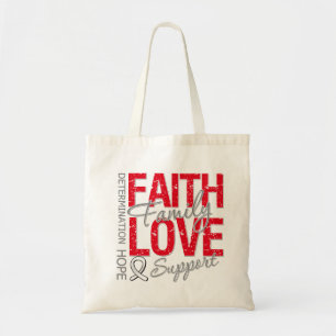 Cancer Inspiring Slogan Collage Lung Cancer Tote Bag