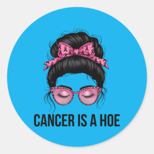 Cancer is a Funny Sarcastic Breast Cancer Humour 1 Classic Round Sticker