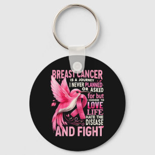 Cancer Is A Journey I Never Planned Breast Cancer  Keychain