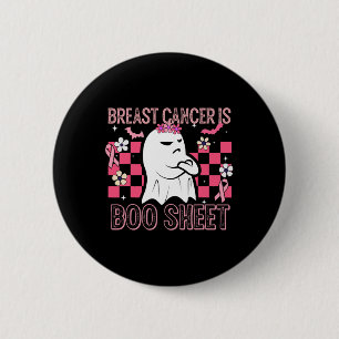 Cancer Is Boo Sheet Halloween Breast Cancer Awaren 2 Inch Round Button